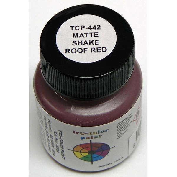 Tru-Color Paint 1 oz Matte Shake Roof Red Paint TCP442 - main